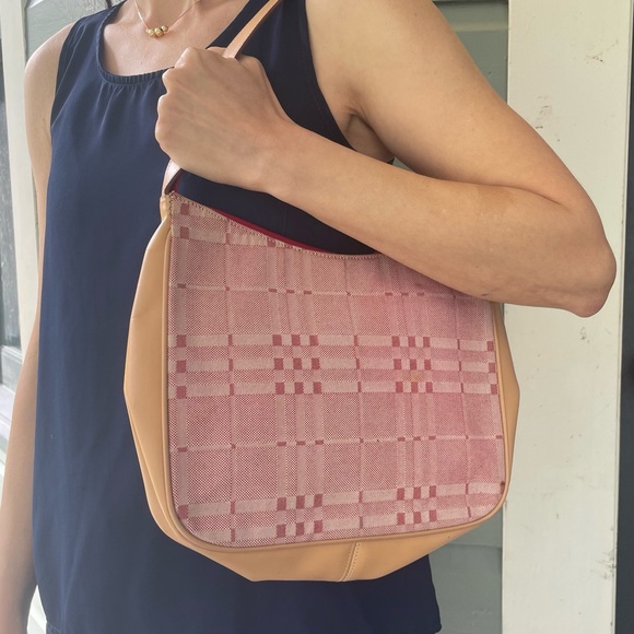 Burberry Vintage Authentic Red Denim Satchel Bag - Picture 2 of 16